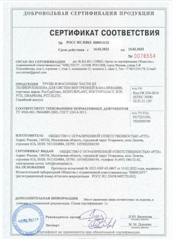 15.11.2024 Ахтубинск - Трубы и фасонные части из полипропилена для внутренней канализации